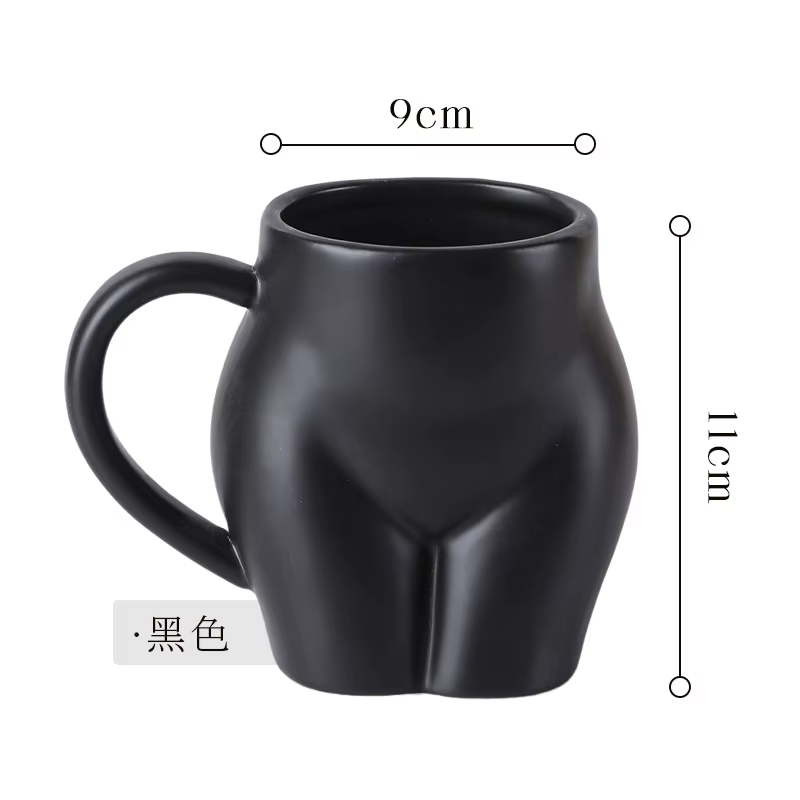Tasse en céramique créative de 520ml, tasse à café au lait, forme abstraite du corps, tasse d'eau, f
