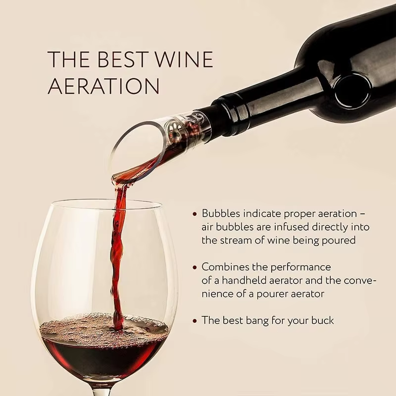 Aérateur de vin verseur décanteur bouteilles d'alcool bouchon bec verseur de vin en cristal de quali