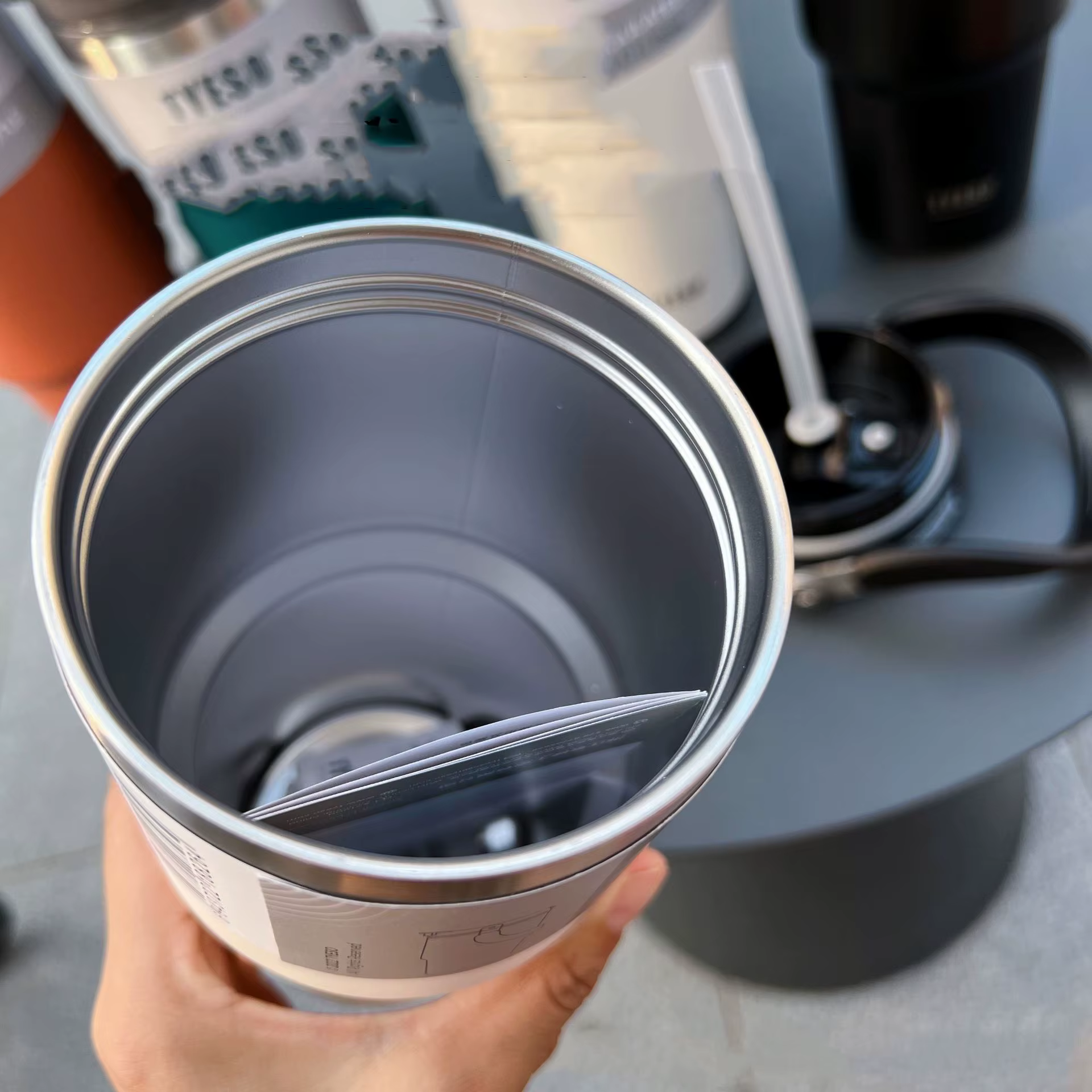 Tyeso tasse à café bouteille Thermos en acier inoxydable Double couche isolation tasse de voyage fro