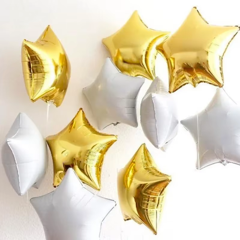10 pièces 10 pouces or rose argent feuille étoile ballon anniversaire mariage fête de noël décor béb