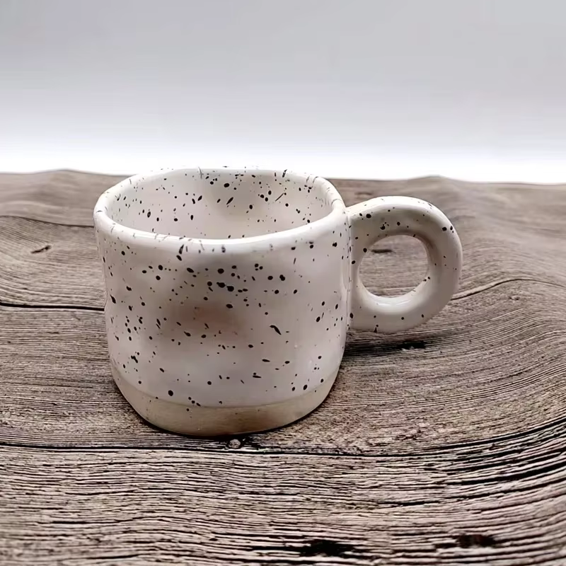 Tasse en céramique avec anneau de 250ml, tasse à café et lait en porcelaine imprimée moderne, tasse 