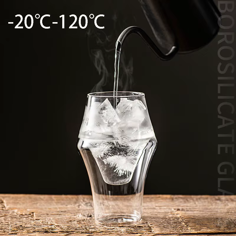 Tasse en verre Double couche de 120/250/335ml, tasse à café expresso suspendue à l'oreille, Anti-brû
