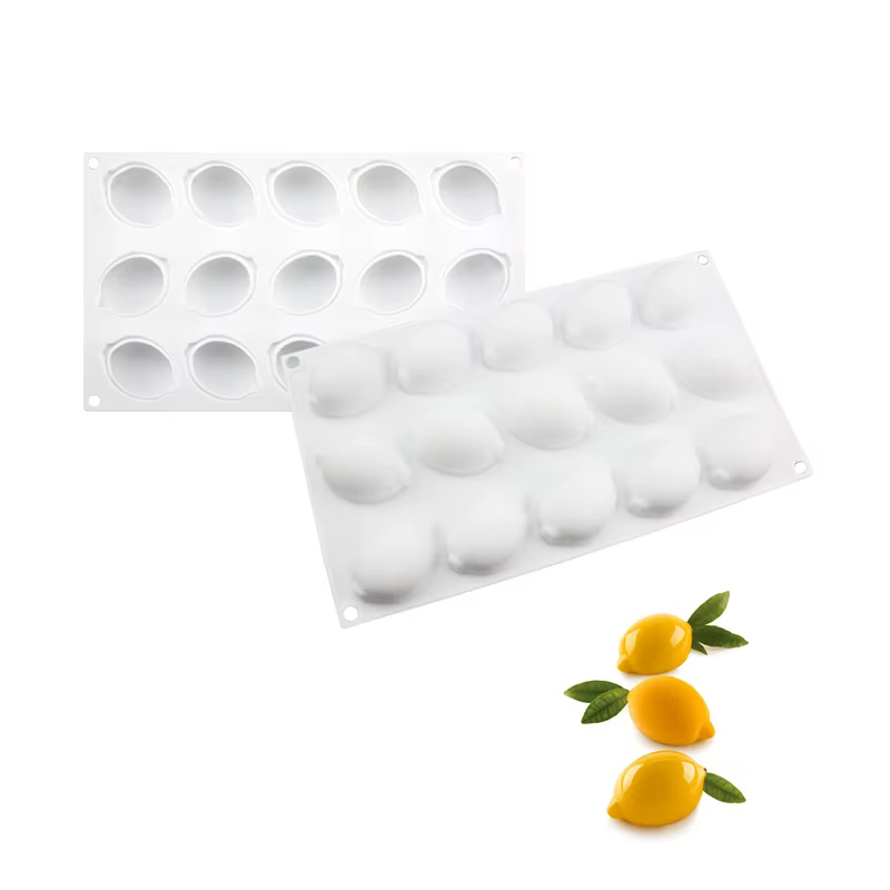 SHENHONG 3D citron conception français Dessert fruits Mousse moules 6 cavités Silicone gâteau moules