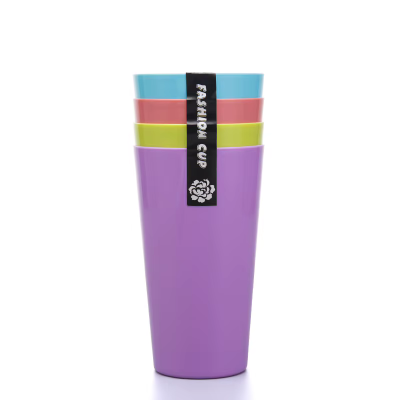 Pack de 4 gobelets en plastique de 20oz, verres de fête réutilisables, gobelet incassable sans BPA, 