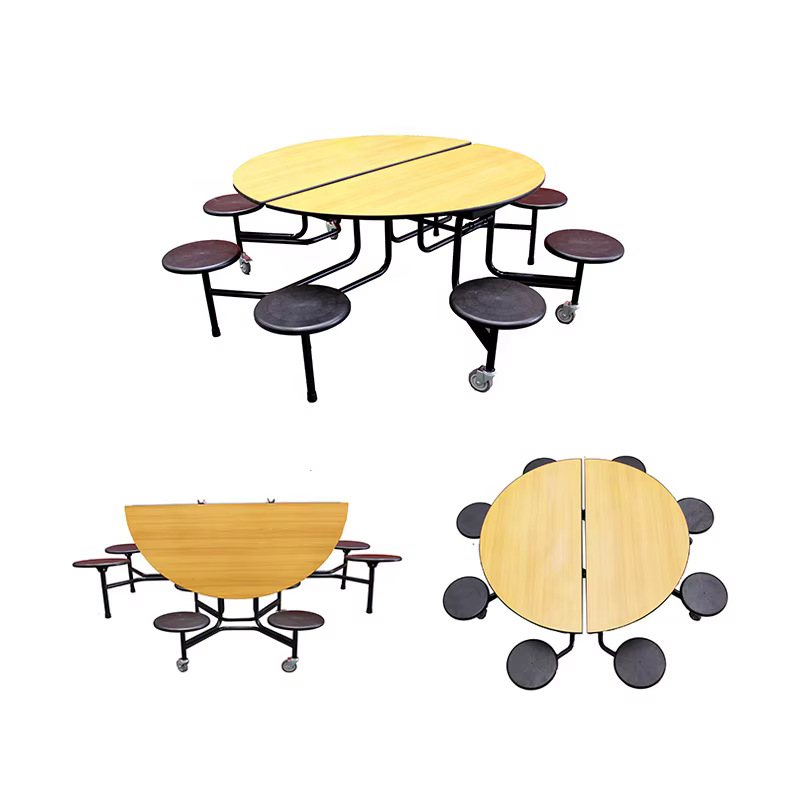 Ensemble de table à manger pliante ronde 8 places