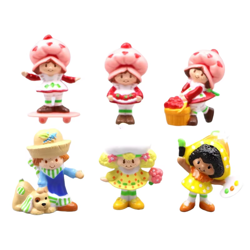 Figurines mignonnes de l'anime Strawberry Girl, 6 pièces, figurine d'action Strawberry Girl, modèle