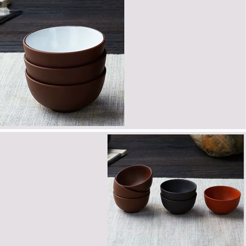 8 pièces/ensemble Yixing tasse à thé en argile violette faite à la main authentique bol à thé Dahong