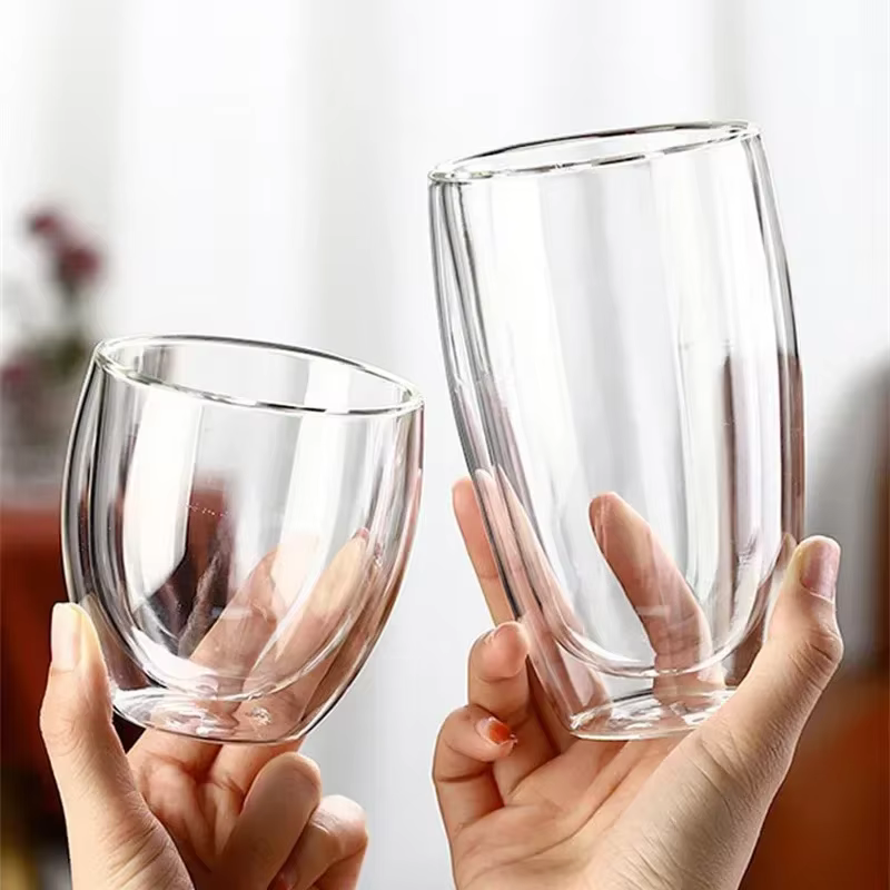 Tasse en verre isolée à Double paroi, 5 tailles, tasses à café expresso transparentes, tasse à bière