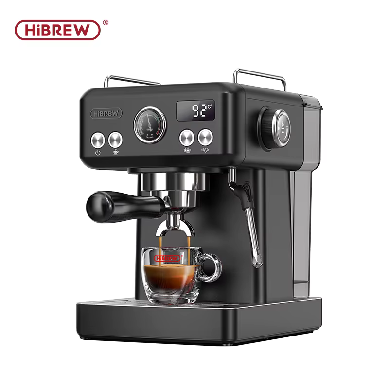 Hiinvasive-Machine à expresso noire W H10A, cafetière à cappuccino, porte-filtre réglable, volume de