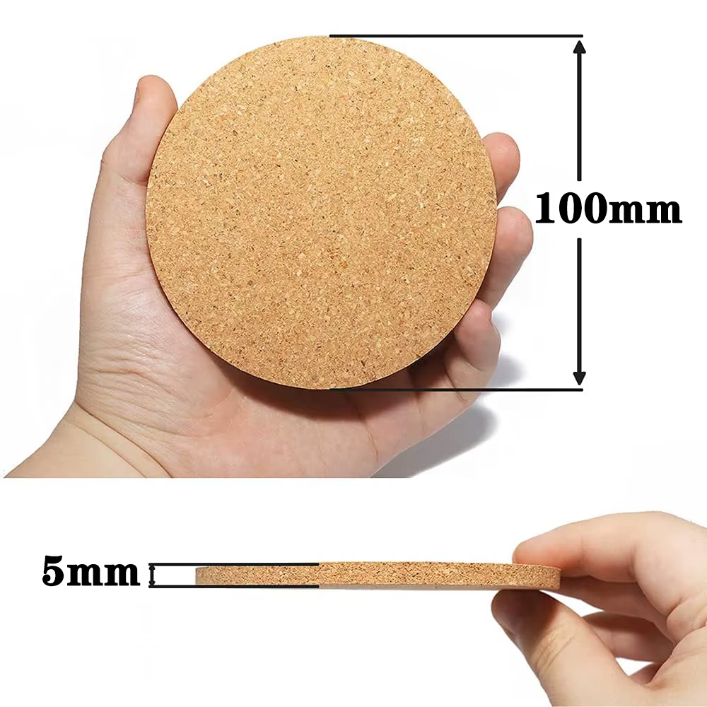 Dessous de verre rond en liège gravé, thème bière, tasse à thé, café, support de boissons pour la cu