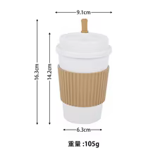 Tasses à café avec couvercles de 450ML, paille de blé, tasse à café Portable réutilisable, lavable a