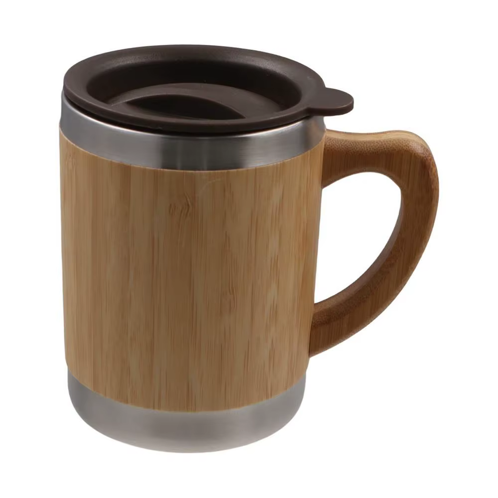 Tasse isotherme en bambou en acier inoxydable 304, tasse de voyage de 350/450ml, tasse de bureau cré