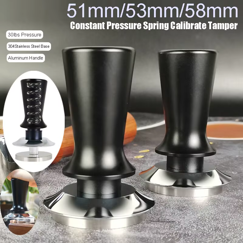 51mm 53mm 58mm Espresso Tamper Barista Café Tamper avec calibré à ressort en acier inoxydable