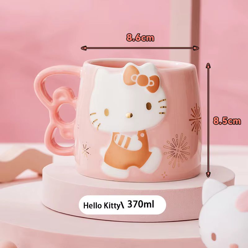Hello Kitty tasses en céramique Sanrio cannelle ma mélodie tasse à café en céramique dessin animé pe