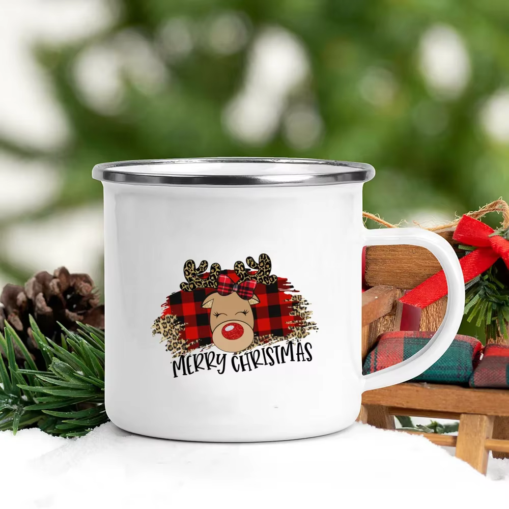 Tasse à café imprimée It's The Most Time Wonderful of Year pour enfants, tasses en émail chocolat, b