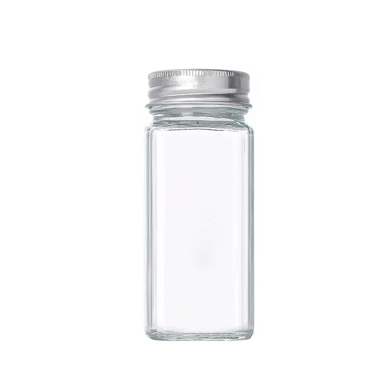 Pots à épices scellés en verre avec couvercle, pot à épices carré, stockage des aliments, pot de sce