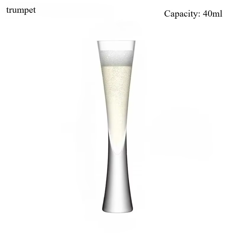 Verres à Champagne sans poignée, flûtes à paillettes, gobelets transparents, bulle de vin, tulipe, C
