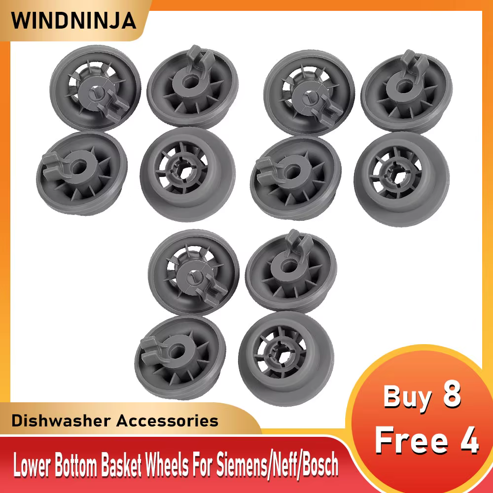 12 pièces lave-vaisselle panier rouleau panier inférieur roues pour Bosch pour Balay pour Siemens po