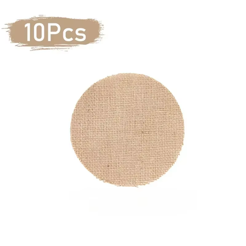 Napperon rond en toile de Jute et lin, 10 pièces, tapis de Table pour Table à dîner, tasse de thé, a