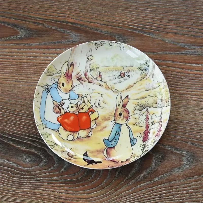 Assiette à collation en céramique, petit plat en forme de lapin, pour le thé de l'après-midi anglais