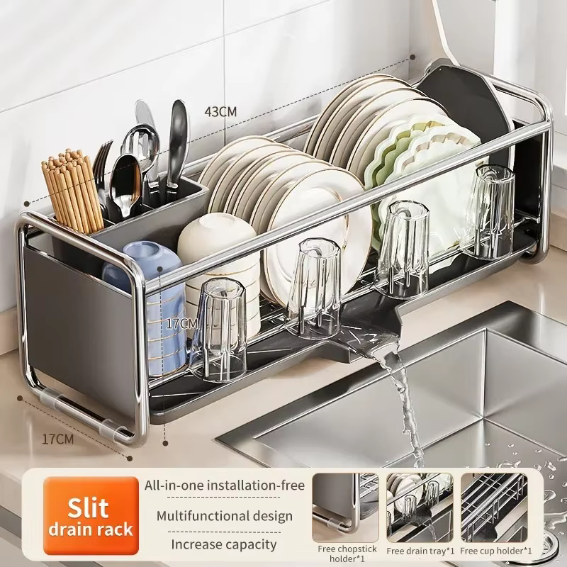 Égouttoir à vaisselle bol de cuisine vaisselle organiser étagère évier étroit comptoir latéral égout