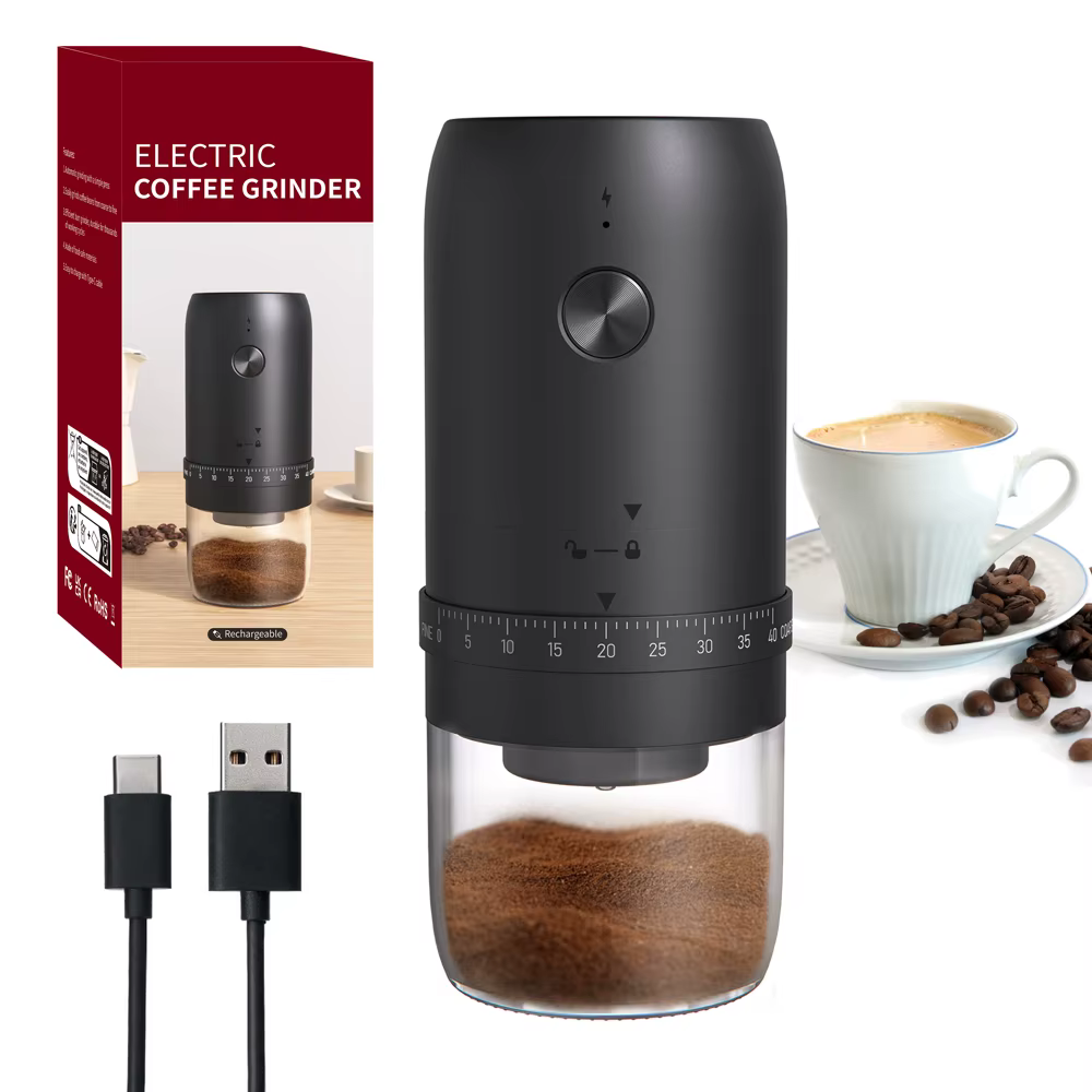 Moulin à café sans fil, 40 réglages de mouture ajustables, moulin électrique portable, adapté pour l