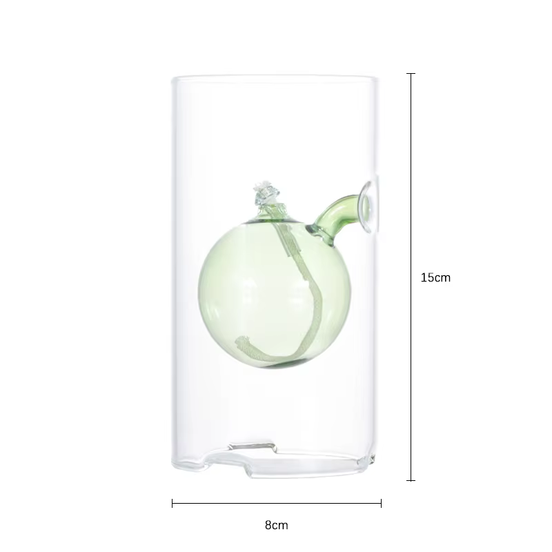 Lumière à huile en verre, 1 pièce, comprend un bougeoir suspendu en huracane, lampe à manchon 3x6 po