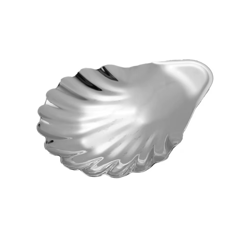 Plat à dessert en forme de coquille en acier inoxydable 304, antirouille, style français, plat à fro