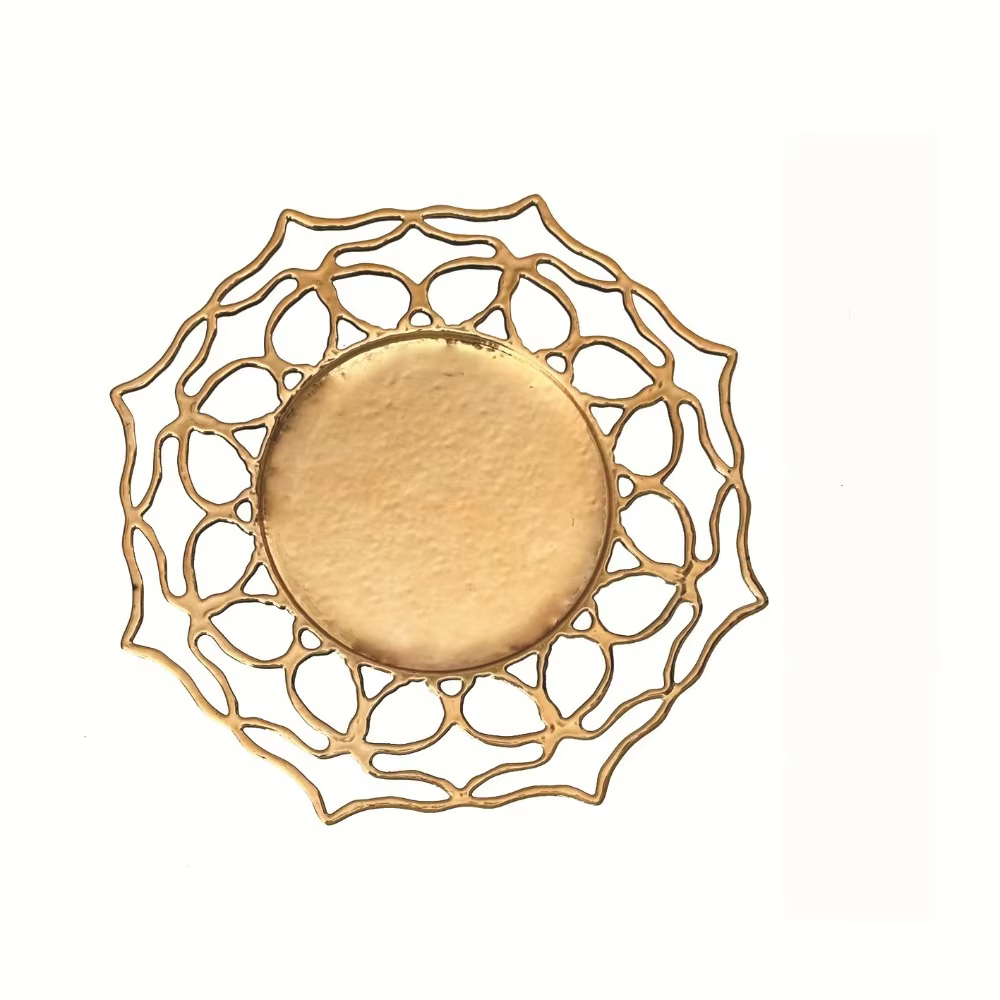 50 assiettes décoratives HellowTray rondes de 13 pouces, transparentes, pour la présentation de tabl