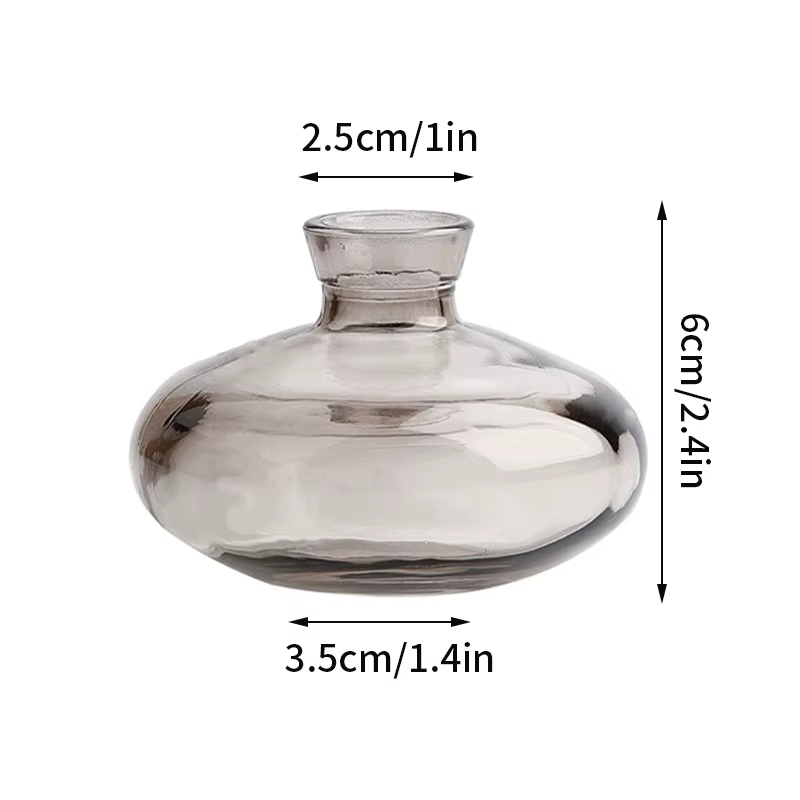 Vase en verre transparent pour plantes, pot de classe rétro, bouteille de fleurs nordique, bocal en 