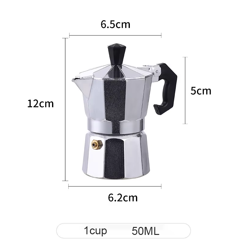 Bouilloire à café en aluminium Latte percolateur maison italienne octogonale Moka cafetière bureau v