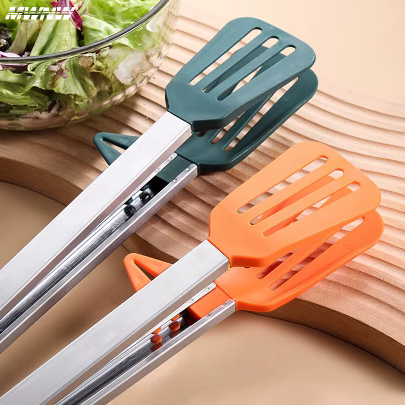 Clip alimentaire en Silicone, 9 pouces, vert Orange, avec support, pour la cuisine, résistant aux ha