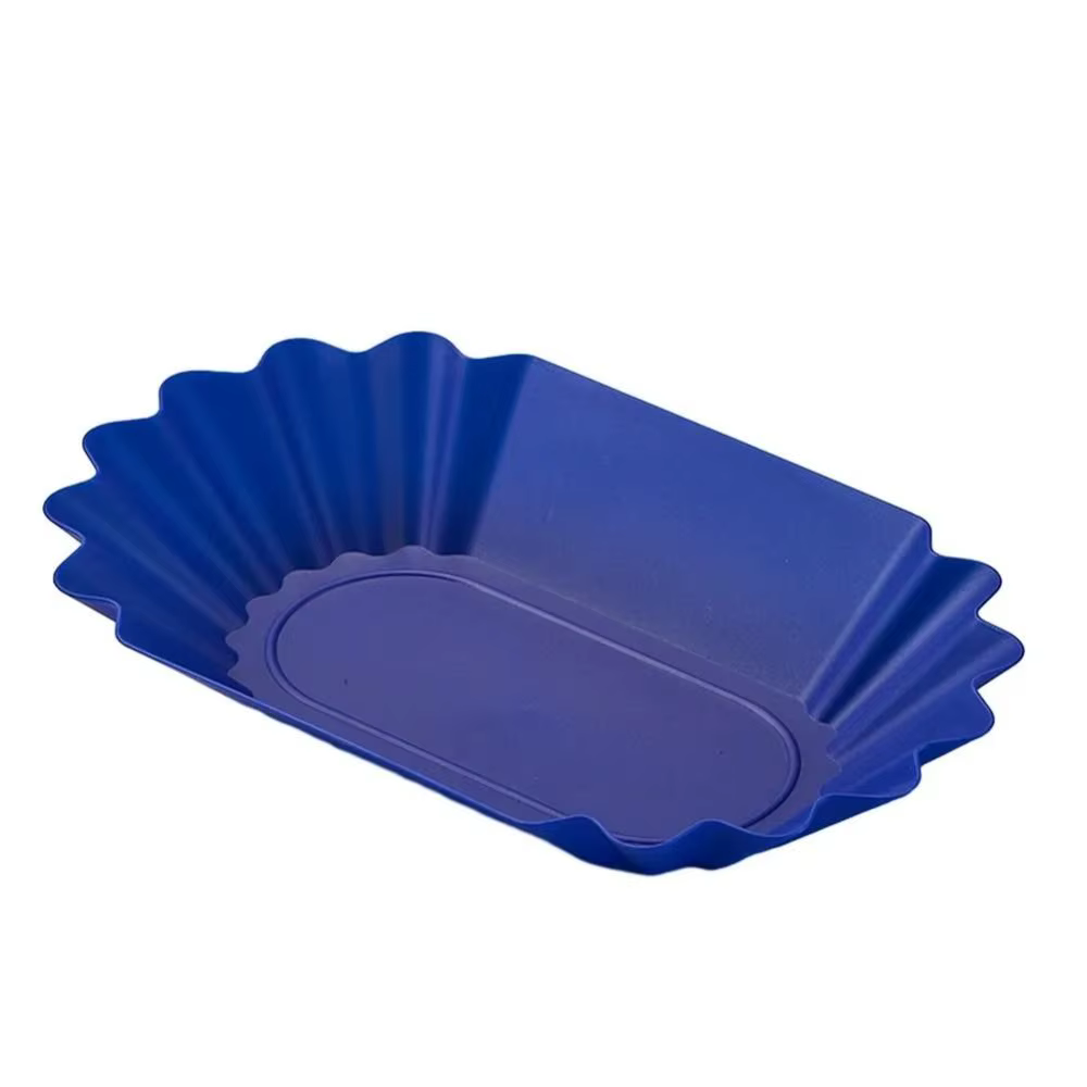 Plateau à grains de café en plastique ovale réutilisable, plateau de présentation d'échantillons pra