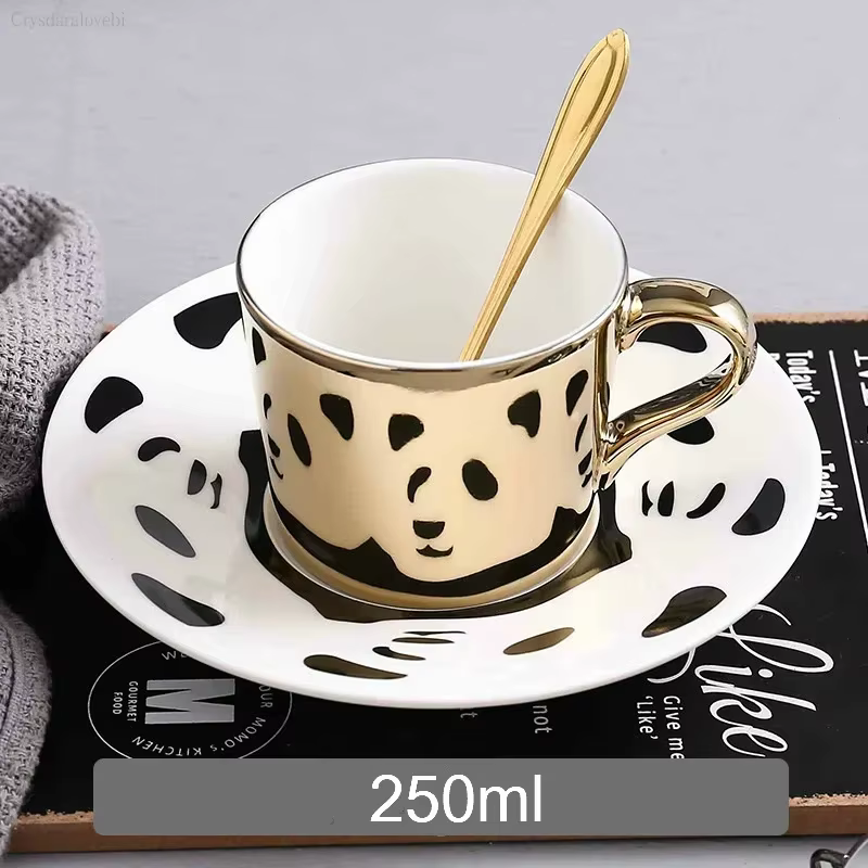 Nouvelle Tasse à Effet Miroir Dynamique 250~300ml, Vaisselle Créative en Céramique pour la Maison, T
