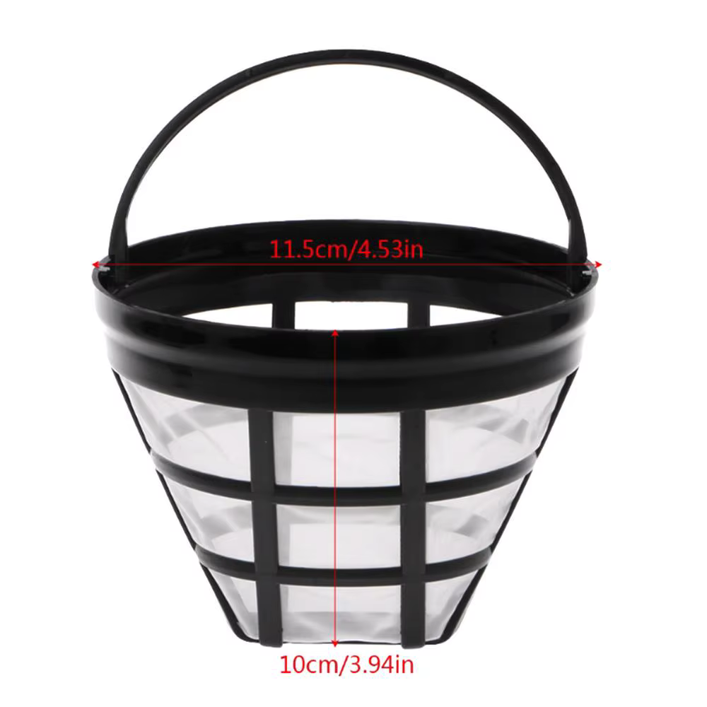 Filtres à café réutilisables, panier de cafetière, cône filtrant, filtres de cafetière adaptés à un
