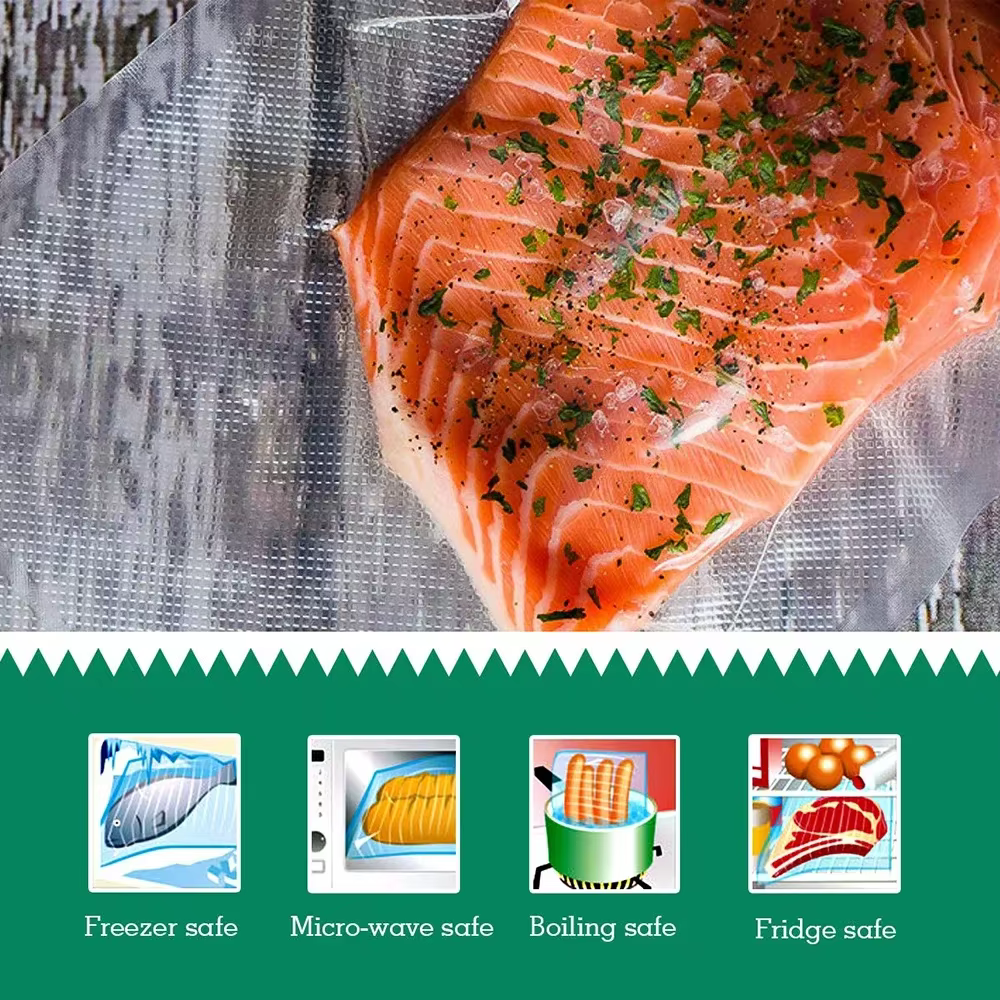 Sacs sous vide pour aliments, rouleaux de sacs de conservation des aliments, sacs d'emballage sous v