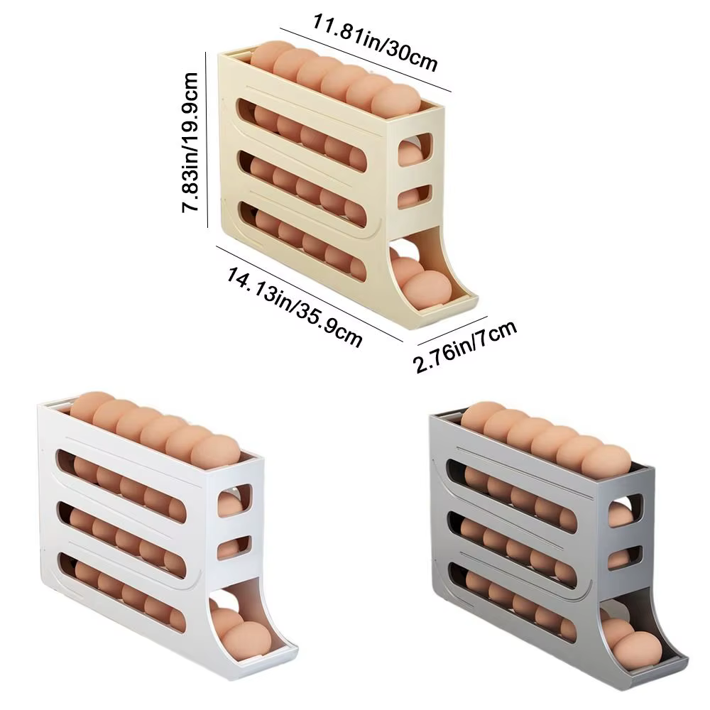 Boîte de Rangement d'emoufs pour Réfrigérateur, Pratique, 30 Grilles, en Plastique, Défilement exist