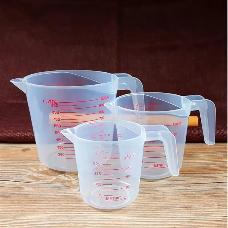 Tasses à mesurer les liquides de cuisson, 3 pièces, tasse à échelle en PVC, bécher de Volume en plas