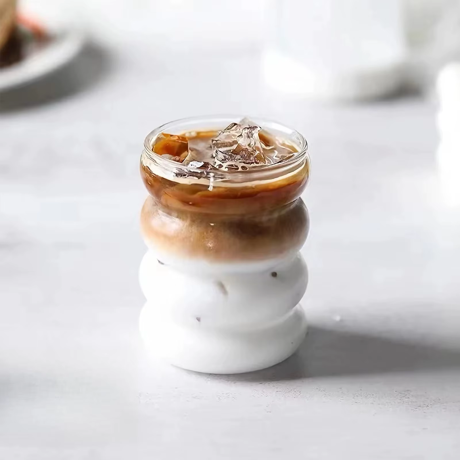 Ensemble de verres à bulles ondulées, 400/13 Oz, tasse à café américaine glacée, sans BPA, réutilisa