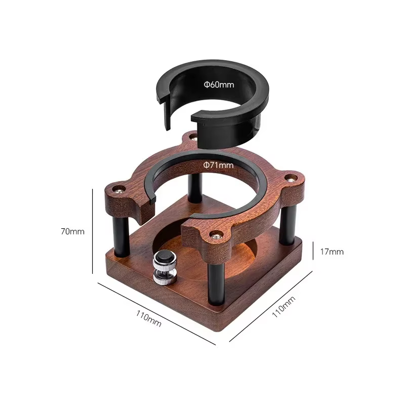 Support de doseur à expresso en bois 51/53/58mm, Station de bourrage manuelle Portable pour café, bu