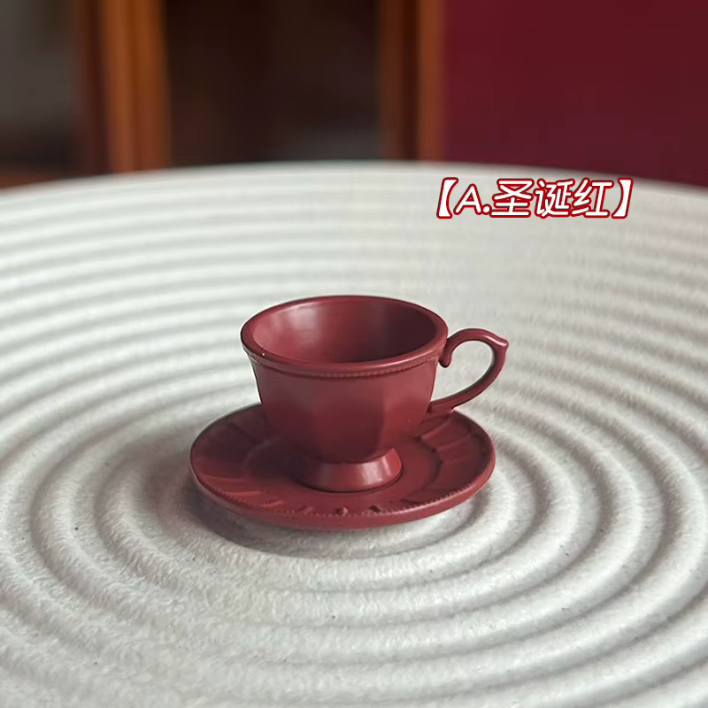 Mini tasse à café Latte, échelle 1/6, avec soucoupe, cuillère, maison de poupée Miniature, vaisselle