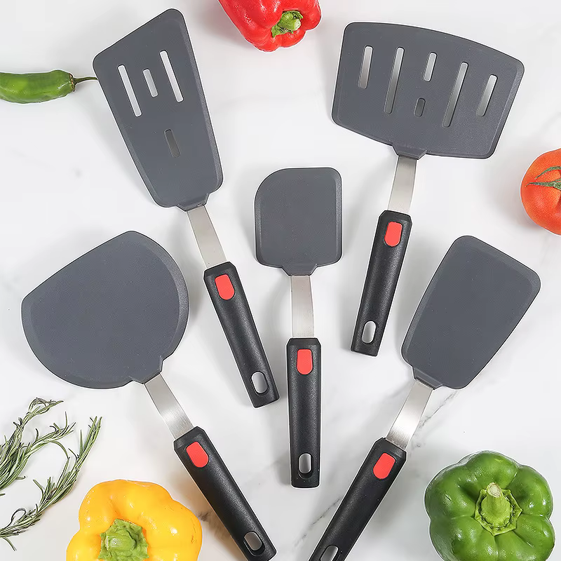 Spatule en Silicone pour Pots antiadhésifs, résistante aux hautes températures, spatule à frire dome