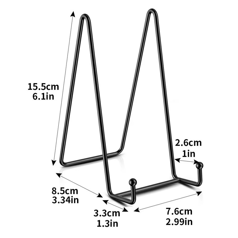 Présentoir de table en métal pour assiettes, cadres photo et décorations