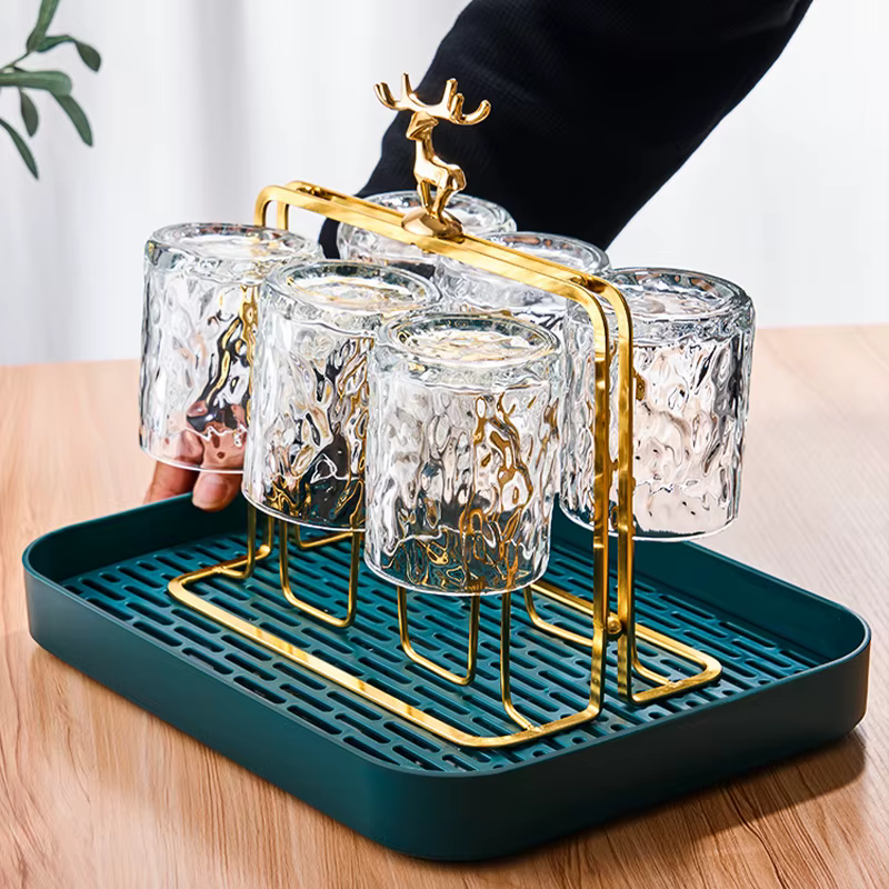 GIANXI support de rangement de tasses renne nordique porte-gobelets décoratifs en fer ménage stockag