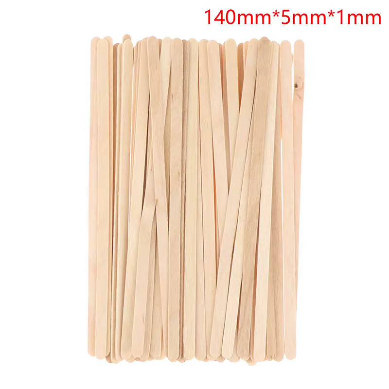 Bâtonnets de café jetables en bois, 50 pièces/ensemble, agitateurs de 140mm/190mm, pour boissons cha