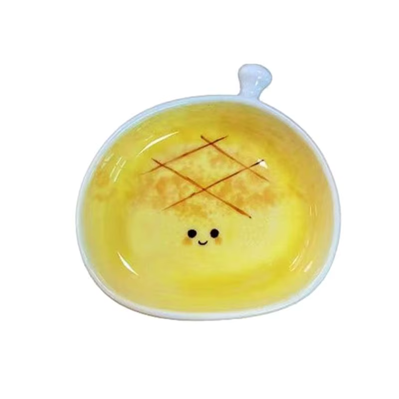 G6KF – plat à Dessert créatif en céramique, assiette à Sauce, bol à tremper en forme pain Unique, di