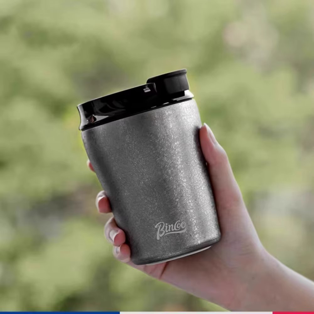 Tasse à café de voyage isolée avec doublure en céramique, tasse thermique anti-fuite, garde les liqu