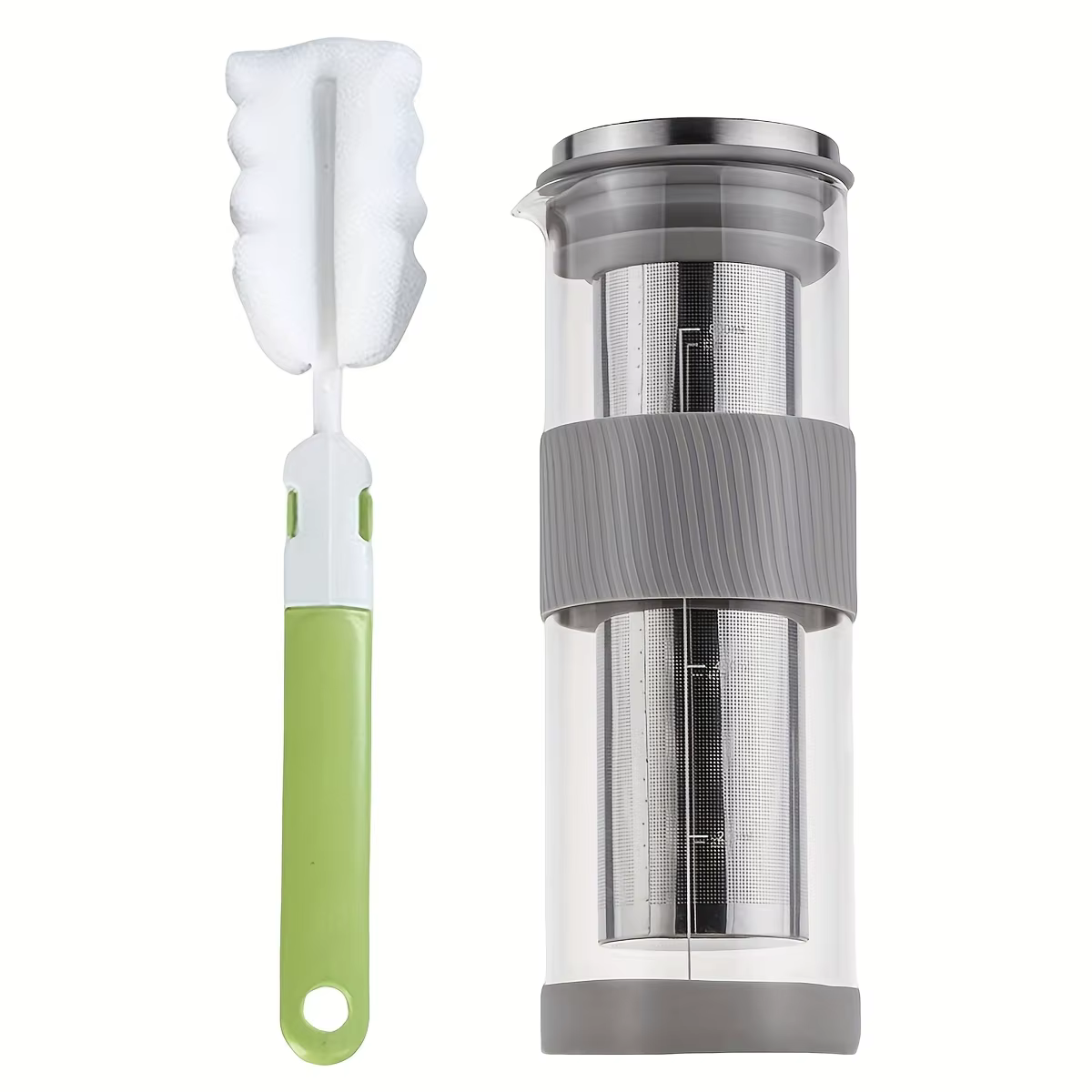 Carafe à café froid avec brosse de nettoyage, 800 ml, pour thé glacé et café froid, idéale pour le r