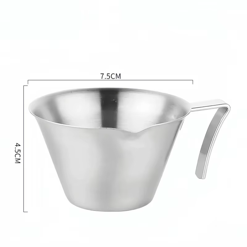 Tasse à expresso italienne avec échelle, tasse d'extraction de café, once de lait, en acier inoxydab