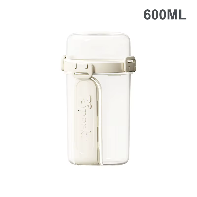 Tasse à salade d'avoine de 600ML, Double tasse pour petit déjeuner, ensemble de récipients pour céré